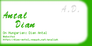 antal dian business card